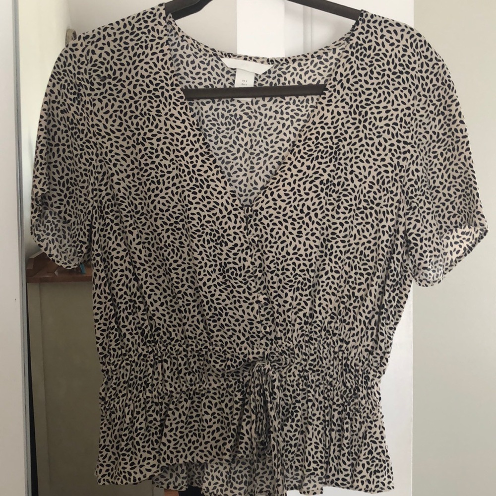 H&M Printed Cropped Top